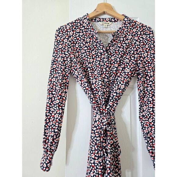 Boden Julia Animal Print Jersey Shirt Dress 4P - Picture 5 of 10